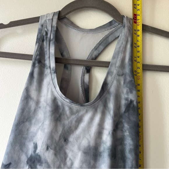 Gottex Studio Tie-Dye Racerback Tank XS | Gray Mesh Back Activewear Top Workout - Picture 4 of 7